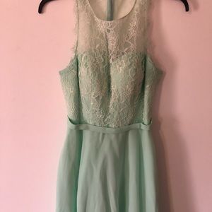 teal formal dress